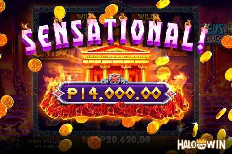 Bet 100 pesos and win 14,000 pesos on Zeus vs Hades Gods Of War Big Win.