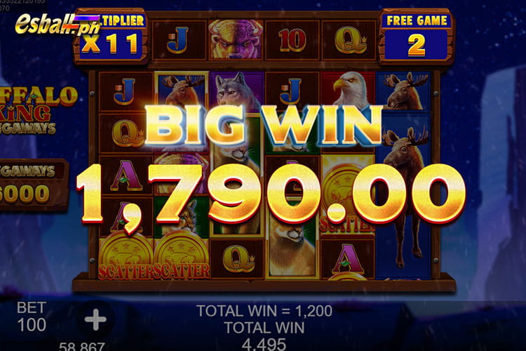 Win Slot R88 Buffalo King MEGAWAYS Real Money Strategy - win 1,790