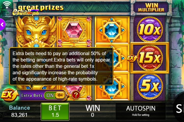 R88 Maya Gems Slot Game Special Features: Extra Bets