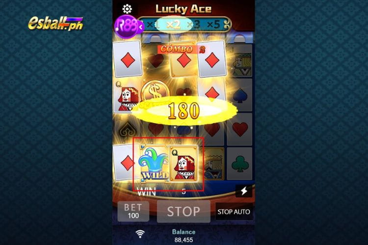Rich88 Super Ace Slot Game Symbols: Red Wilds
