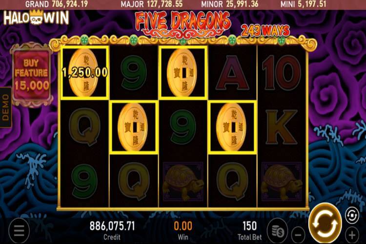 3+ Scatter to Trigger 10 - 25 Dragons Free Spins