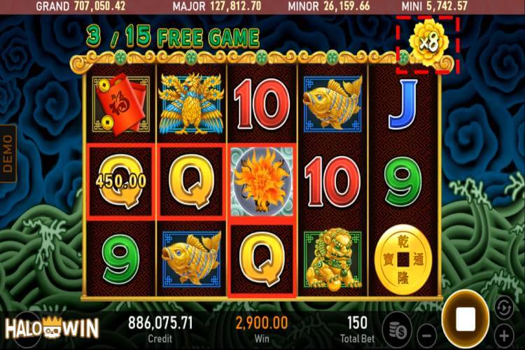 RSG 5 Dragons Slot Free Spins: Wild Multiplier