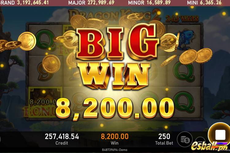 Big Wins ₱8,200 on RSG Dragon King 2 Slot Game!