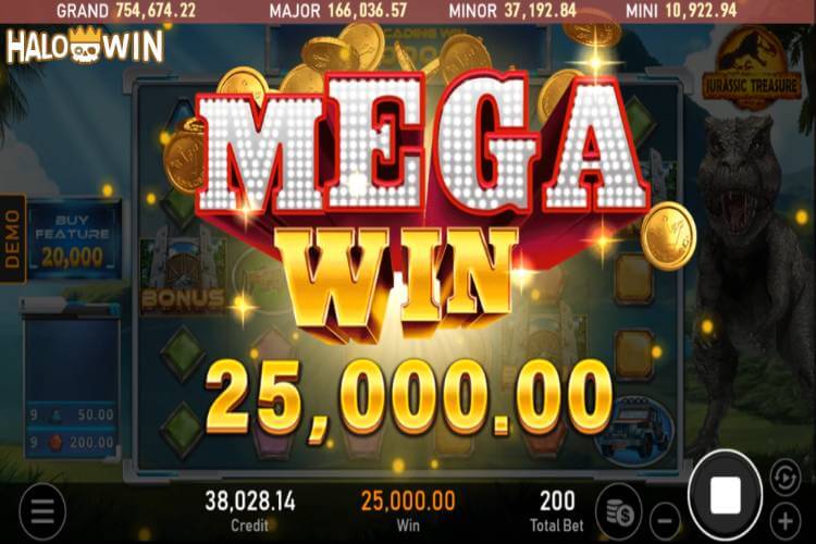 Mega Win 25,000 Pesos from RSG Jurassic Treasure