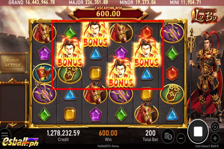 RSG Legend of Lu Bu Slot Features