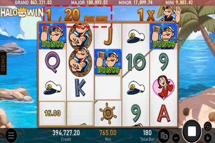 RSG Popeye Slot Free Spins: Respin