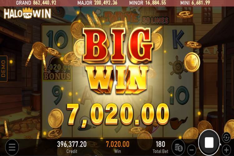 From ₱180 to 7,020 Big Win in 10 Popeye slot free spins