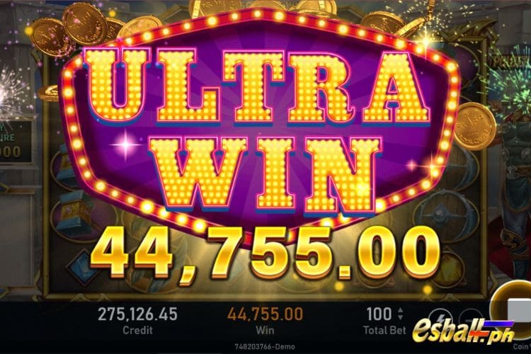 Bet 100 pesos and win 44,755 pesos on Power Of Thor Big Win.