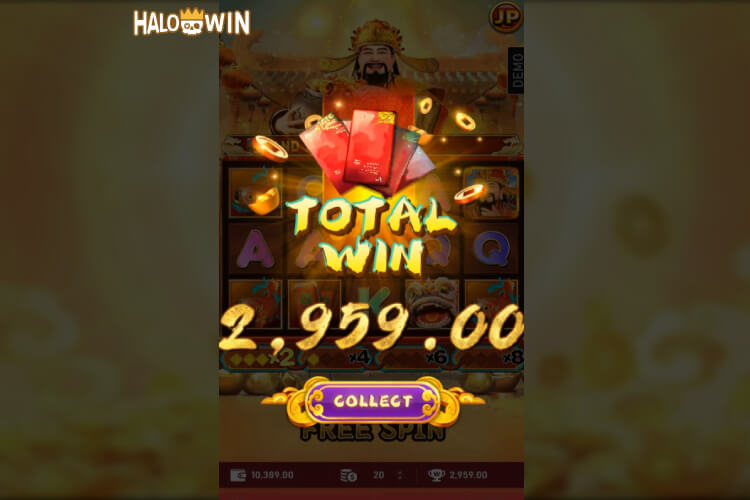Get 2959 Pesos in RSG Caishen Coming Free Spins