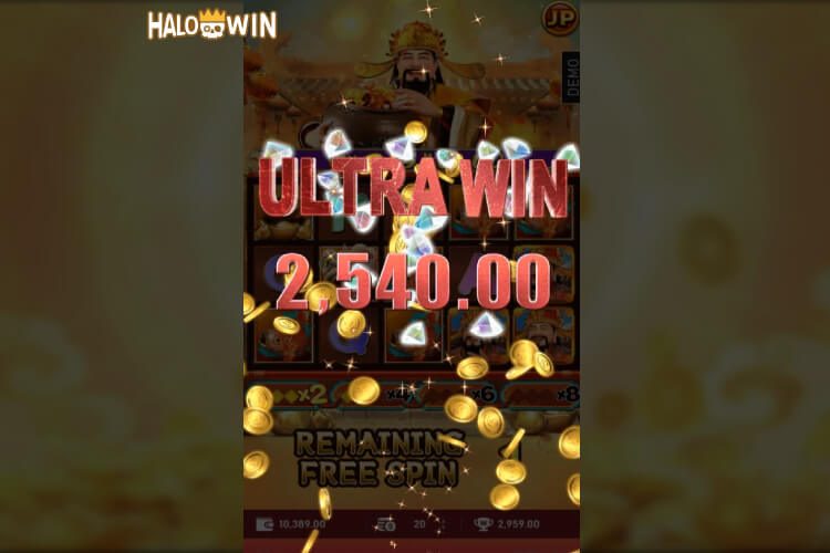 2540 Peso Ultra Win on Caishen Coming Slot Free Spins