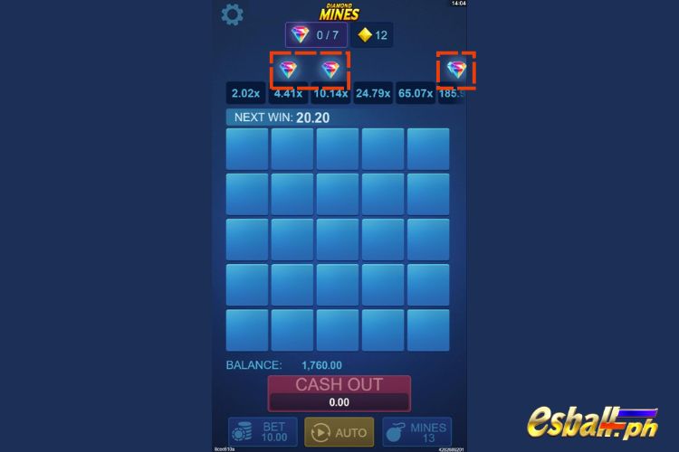 Diamond Mines Features: Multiplier