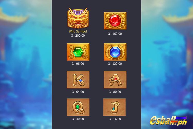 Dragon Gems Slots Symbols & Paytable