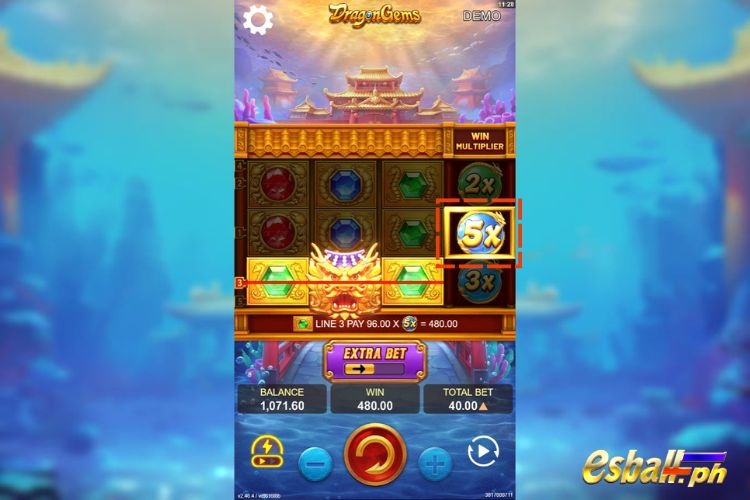 Dragon Gems Slots Multiplier Reel