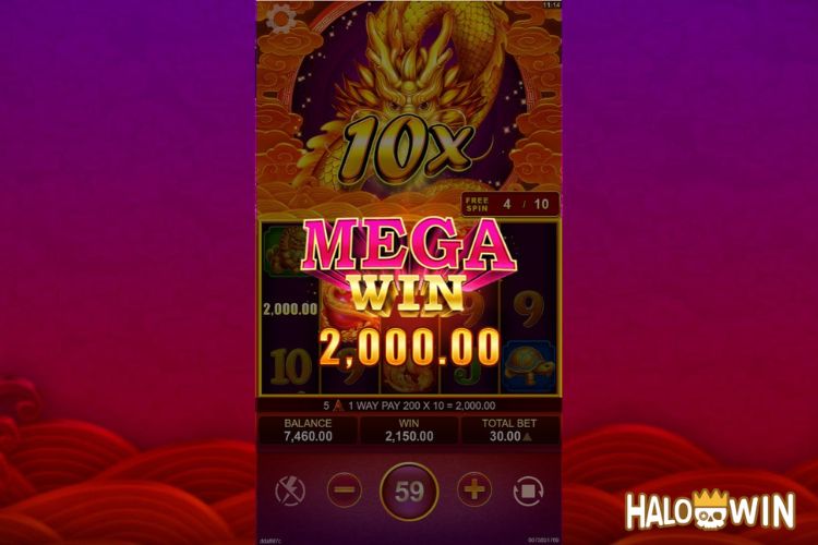 Bet 80 pesos and win 2,000 pesos on Fa Fa Dragon Big Win.