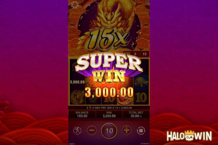 Bet 80 pesos and win 3,000 pesos on Fa Fa Dragon Big Win.