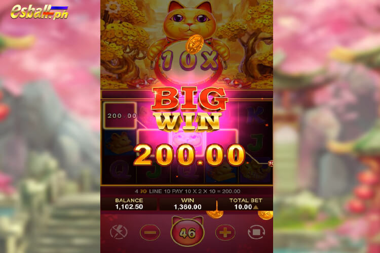 Hit a 200 pesos Big Win on Fortune Cat Free Spins