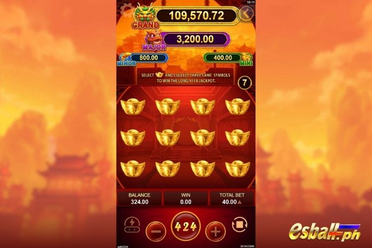 YB Fortune Treasure Slots LONG YI FA Jackpot Feature