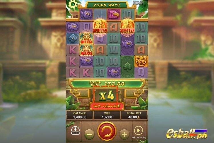 YB Golden Aztec Mega Slot Game Win Multiplier Feature