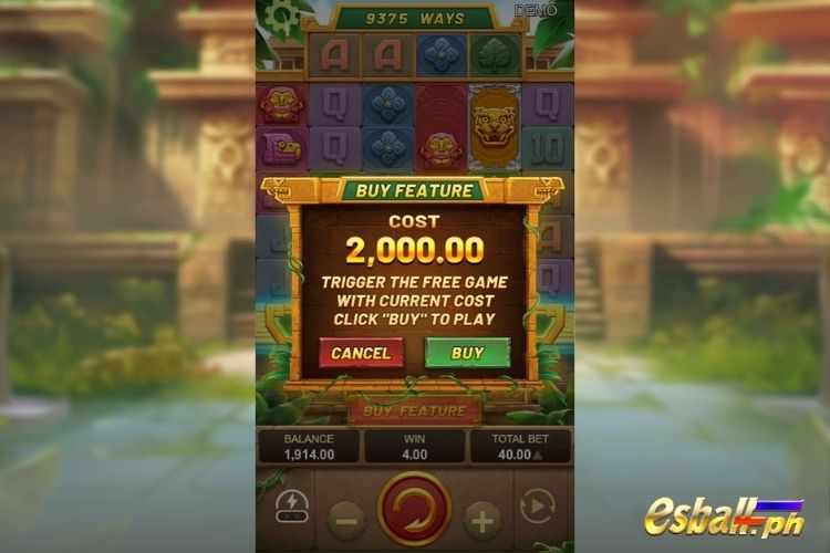 Golden Aztec Mega Buy Feature