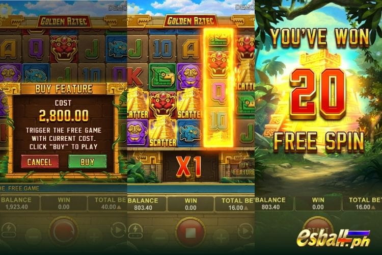 Golden Aztec Game - Yellow Bat Slot