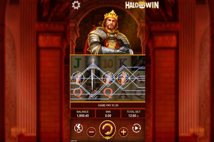 Yellow Bat King Arthur Gold Slot Features: Mega Symbol