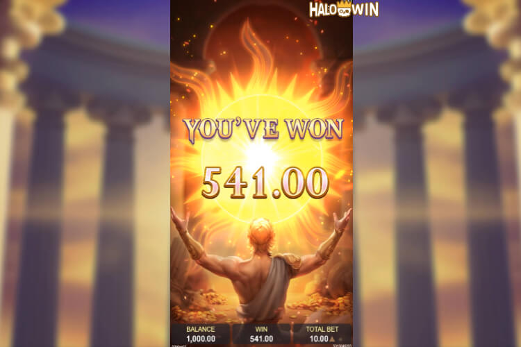 Bagged 541 Pesos in Light Of Apollo Free Spins