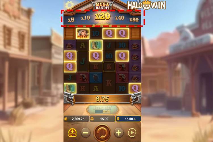 Yellow Bat Mega Bandit Slot: Multiplier