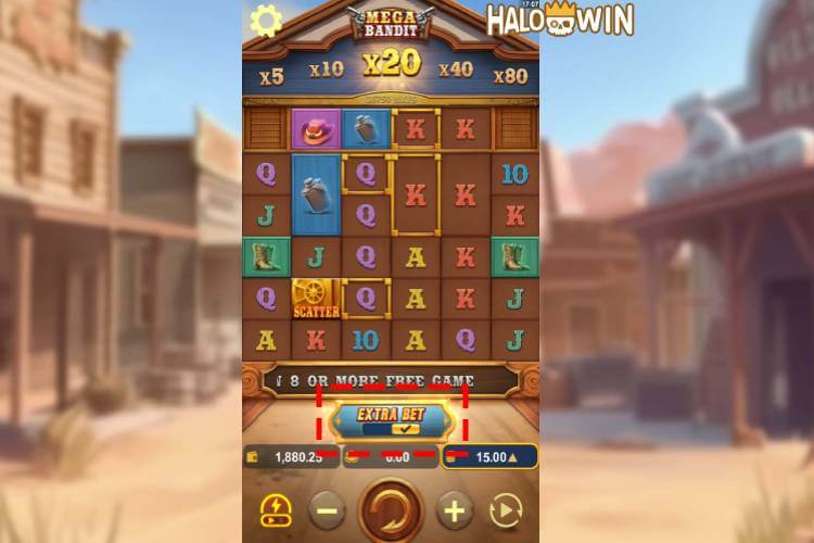 Yellow Bat Mega Bandit Slot: Extra Bet