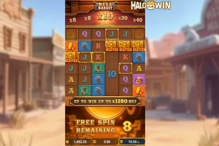 Yellow Bat Mega Bandit Slot Free Spins