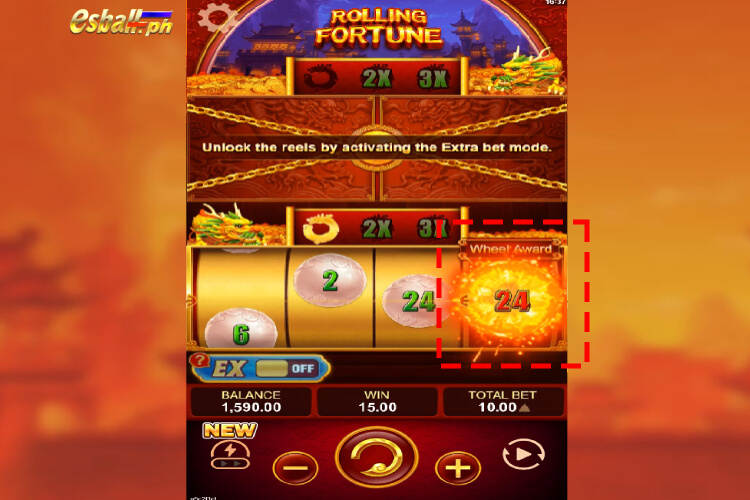 Rolling Fortune Slot Respins: Cash Collect
