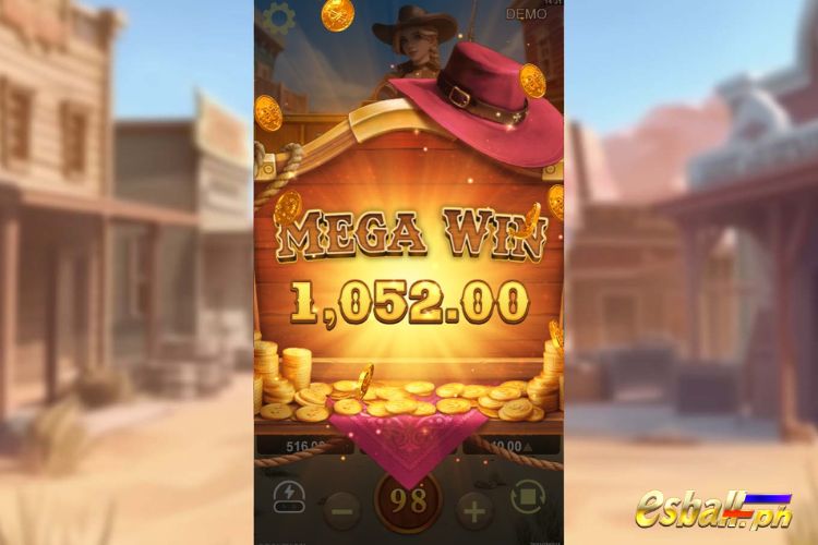 Bet 40 pesos and win 1,052 pesos on Royal Hunter Big Win.