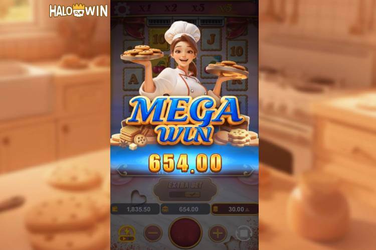 Mega Win ₱654 in Sugar Chef by Yellow Bat