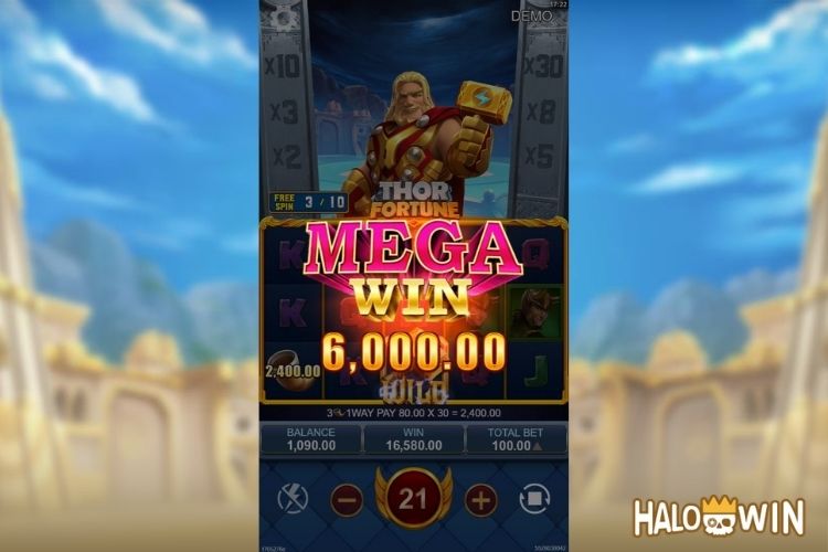 Bet 100 pesos and win 6,000 pesos on Thor Fortune Big Win.