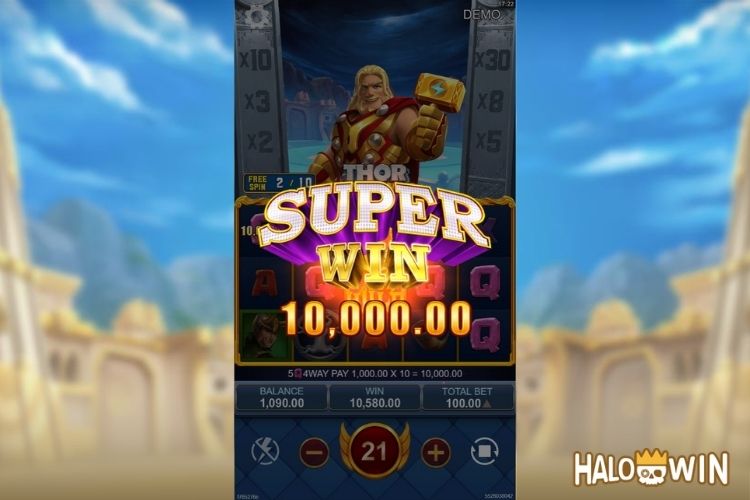Bet 100 pesos and win 10,000 pesos on Thor Fortune Big Win.
