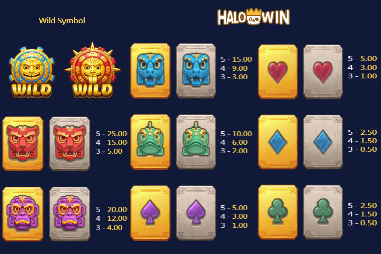 Yellow Bat Tiger Boom Slot Paytable