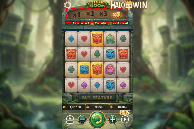 Yellow Bat Tiger Boom Slot: Mulitiplier