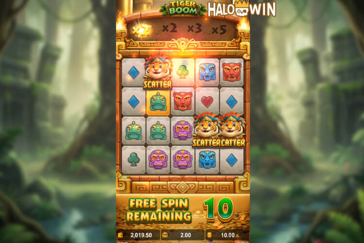 Yellow Bat Tiger Boom Slot Free Spins
