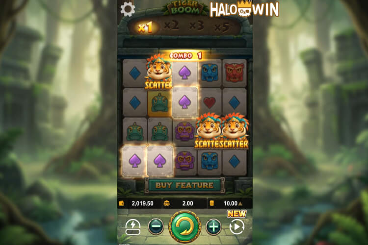 3+ Tiger Scatters Trigger 10 Free Spins