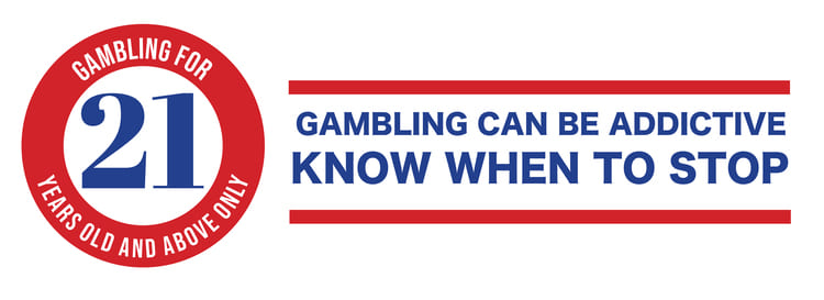 Official 21+ gambling age restriction warning for Halowin Online
